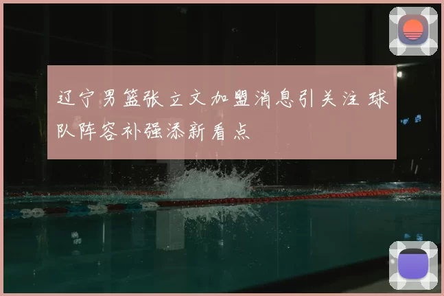 辽宁男篮张立文加盟消息引关注 球队阵容补强添新看点